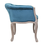 Кресло низкое в стиле прованс Louis French Armchair blue velour варинант исполнения - 1 | Loft Concept в Сочи