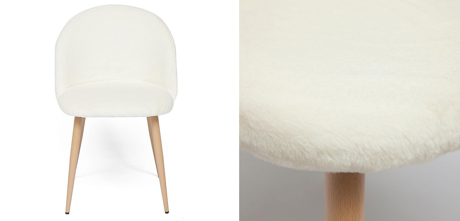 Стул Lea white plush - Loft-Concept в Сочи