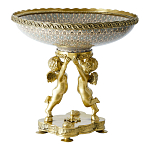 Чаша фарфоровая на двух бронзовых ангелах Eden Garden варинант исполнения - 2 | Loft Concept в Сочи