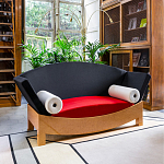 Дизайнерский диван с двумя подушками-валиками Poltronova Mitzi Sofa варинант исполнения - 7 | Loft Concept в Сочи