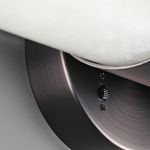 Бра с вытянутым цилиндрическим плафоном из белого алебастра на круглом основании Темная Латунь Cryptocrystalline Stone варинант исполнения - 3 | Loft Concept в Сочи