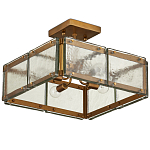 Потолочный светильник квадратный из толстого литого стекла Cast Glass варинант исполнения - 5 | Loft Concept в Сочи