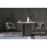 Стул полукруглый с каркасом из металла и мягким сиденьем и спинкой Soft Chenille варинант исполнения - 3 | Loft Concept в Сочи