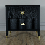 Тумба прикроватная с двумя ящиками Elsa Dreams Black варинант исполнения - 4 | Loft Concept в Сочи