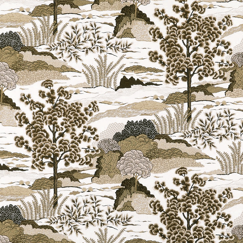 Ткань Velours landscape Beige пейзах N 1190 Бежевый в Сочи | Loft Concept 