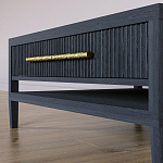 Кофейный стол Primo с двумя ящиками Черный дуб варинант исполнения - 5 | Loft Concept в Сочи