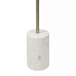 Торшер золотистый с 2-мя подвижными плафонами на белом мраморном основании Streams of Light варинант исполнения - 3 | Loft Concept в Сочи