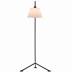 Торшер с черным наклонным корпусом и конусовидным абажуром Black Tripod варинант исполнения - 3 | Loft Concept в Сочи