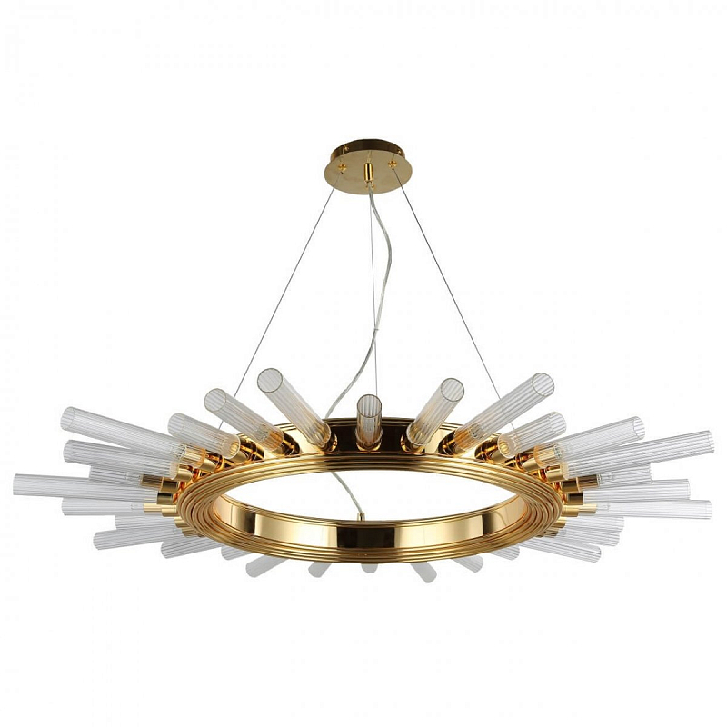 Люстра Art Deco Sun Light Золотой Прозрачный Люстра Art Deco Sun Light Золотой Прозрачный в Сочи | Loft Concept