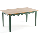 Деревянный обеденный стол Wavy Wooden Dining Table Green варинант исполнения - 1 | Loft Concept в Сочи