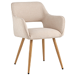 Стул в рогожке бежевого цвета NEASAN STOOL варинант исполнения - 1 | Loft Concept в Сочи