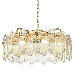 Люстра подвесная круглая с хрустальными овальными подвесками Harmonica варинант исполнения - 1 | Loft Concept в Сочи