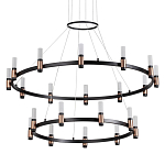 Люстра подвесная с двумя круглыми ярусами и цилиндрическими плафонами Arnaut Light варинант исполнения - 1 | Loft Concept в Сочи