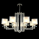 Люстра с 8-ю цилиндрическими плафонами из стекла Laurent варинант исполнения - 8 | Loft Concept в Сочи