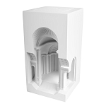 Встраиваемый в стену гипсовый светильник под покраску с арками и рельефными колоннами Antiquity Athena варинант исполнения - 2 | Loft Concept в Сочи