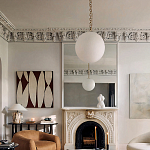 Подвесной светильник в форме шара из белого текстурного стекла Atmosphere варинант исполнения - 3 | Loft Concept в Сочи