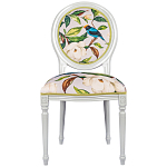 Стул светло-серый из натурального бука с изображением птицы в саду Blooming Birds варинант исполнения - 1 | Loft Concept в Сочи