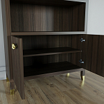 Книжный Стеллаж Elsa Dreams Walnut с задней стенкой варинант исполнения - 4 | Loft Concept в Сочи