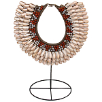 Этническое ожерелье из ракушек и бус Aboriginal Ethnic Necklace Beige Red варинант исполнения - 1 | Loft Concept в Сочи