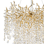 Люстра с хрустальными подвесками на металлических ветках Fairytree Light Gold Chandelier 14 варинант исполнения - 3 | Loft Concept в Сочи
