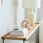 Консоль деревянной столешницей и полкой Wooden Table Top and Shelf варинант исполнения - 4 | Loft Concept в Сочи