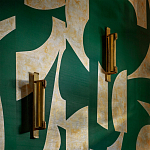 Обои ручная роспись в стиле Арт-деко Symphony Original colourway on Jade silk dupion варинант исполнения - 2 | Loft Concept в Сочи