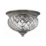 Потолочный светильник с чашеобразным плафоном из толстого волнообразного стекла и широким узорчатым основанием Hinkley варинант исполнения - 5 | Loft Concept в Сочи