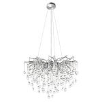 Люстра подвесная с прозрачными стеклянными подвесками в форме капель Диаметр 60 см Droplet Chandelier варинант исполнения - 10 | Loft Concept в Сочи