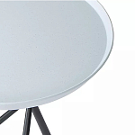 Столик приставной с круглой серой столешницей и черным основанием Round Stable Table варинант исполнения - 3 | Loft Concept в Сочи