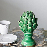 Статуэтка в виде артишока из зелёной керамики с глянцевыми лепестками Artichoke Decor  варинант исполнения - 2 | Loft Concept в Сочи