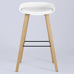 Барный стул на ножках из натурального дерева Boras White варинант исполнения - 3 | Loft Concept в Сочи