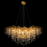 Люстра подвесная с прозрачными стеклянными подвесками в форме капель Диаметр 100 см Droplet Chandelier варинант исполнения - 3 | Loft Concept в Сочи