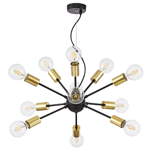 Люстра Sputnik 12 Black and Gold