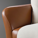 Элитарный современный диван Birmingham с кожаной спинкой варинант исполнения - 3 | Loft Concept в Сочи