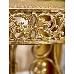 Столик приставной золотистый с орнаментом на столешнице Tanzania варинант исполнения - 7 | Loft Concept в Сочи