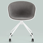 Офисное кресло из пластика с мягким сиденьем Eggshell Grey варинант исполнения - 3 | Loft Concept в Сочи