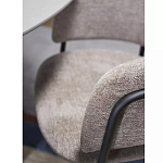 Стул полукруглый с каркасом из металла и мягким сиденьем и спинкой Soft Chenille варинант исполнения - 8 | Loft Concept в Сочи