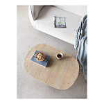 Столик кофейный кремового цвета с овальной столешницей и круглым основанием Cream Dalmen Table варинант исполнения - 5 | Loft Concept в Сочи