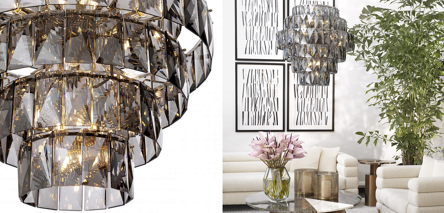 Люстра Eichholtz Chandelier Amazone L smoke Люстра Eichholtz Chandelier Amazone L smoke - Loft-Concept в Сочи