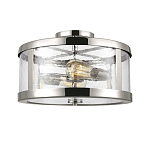 Потолочный светильник с цилиндрическим плафоном из прозрачного пузырькового стекла Feiss варинант исполнения - 1 | Loft Concept в Сочи