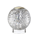 Настольная лампа с прозрачным шарообразным плафоном на цилиндрической подставке Crystal Globule варинант исполнения - 1 | Loft Concept в Сочи