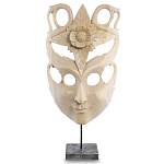 Маска ручной работы деревянная с резьбой Mask of Happiness варинант исполнения - 1 | Loft Concept в Сочи