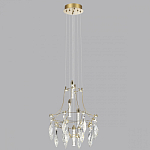 Люстра подвесная из металла с хрустальными подвесками прозрачного цвета Quasar 41 варинант исполнения - 6 | Loft Concept в Сочи