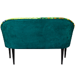 Диван двухместный из натурального бука зеленый с цветочным принтом Impressionism in Art варинант исполнения - 2 | Loft Concept в Сочи