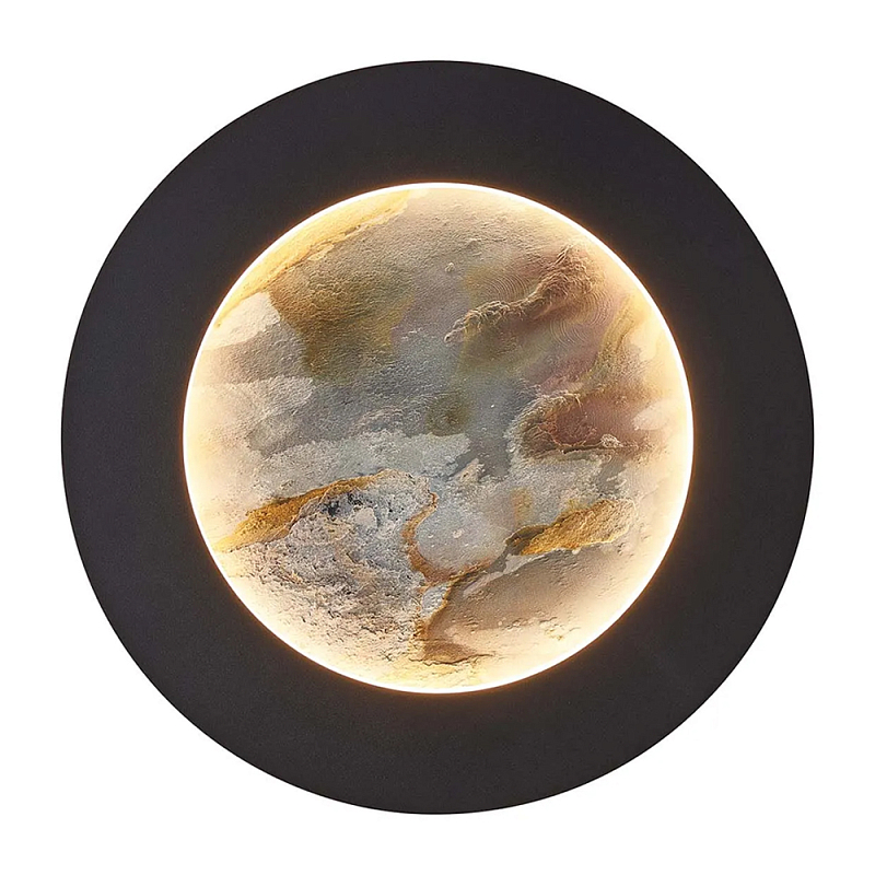 Бра в форме диска черного цвета Borders of Black Черный в Сочи | Loft Concept 