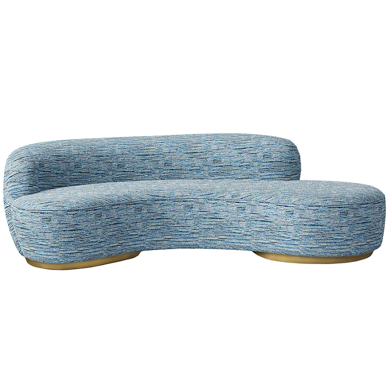 Диван Gold River Голубой Белый Латунь в Сочи | Loft Concept 