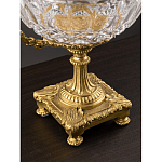 Чаша из рельефного стекла прозрачного цвета на бронзовой подставке Eden Garden варинант исполнения - 6 | Loft Concept в Сочи