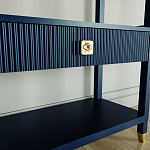 Стеллаж Elsa Dreams Blue со стеклянными полками и ящиком варинант исполнения - 2 | Loft Concept в Сочи