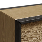 Тумба 2 ящика с подсветкой на рельефном фасаде Warm Industrial варинант исполнения - 5 | Loft Concept в Сочи