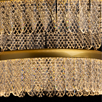 Люстра двухъярусная с золотого цвета и прозрачными подвесками Pettico варинант исполнения - 7 | Loft Concept в Сочи